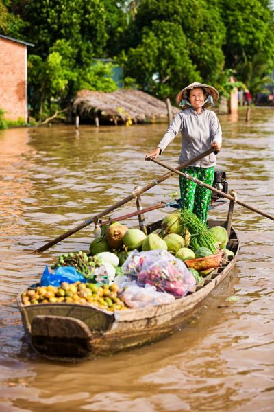 Mekongdelta-Schwimmender-Markt