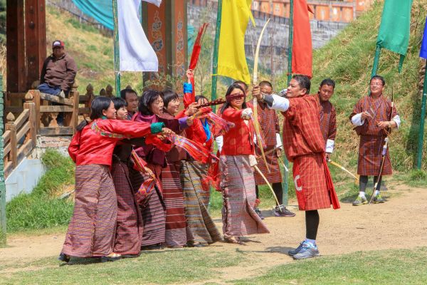 Bhutan-Bogenschießen