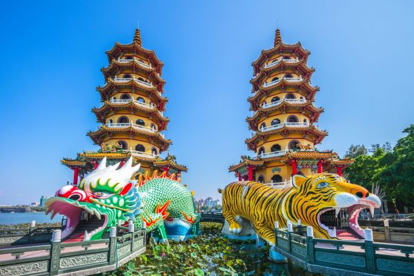 Taiwan-Kaohsiung-Tiger-Drache-Pagode