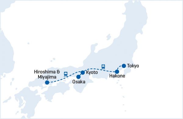 Routenkarte-Japan