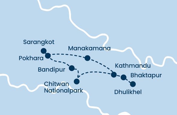 Routenkarte-Nepal