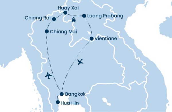 Routenkarte_Thailand+Laos